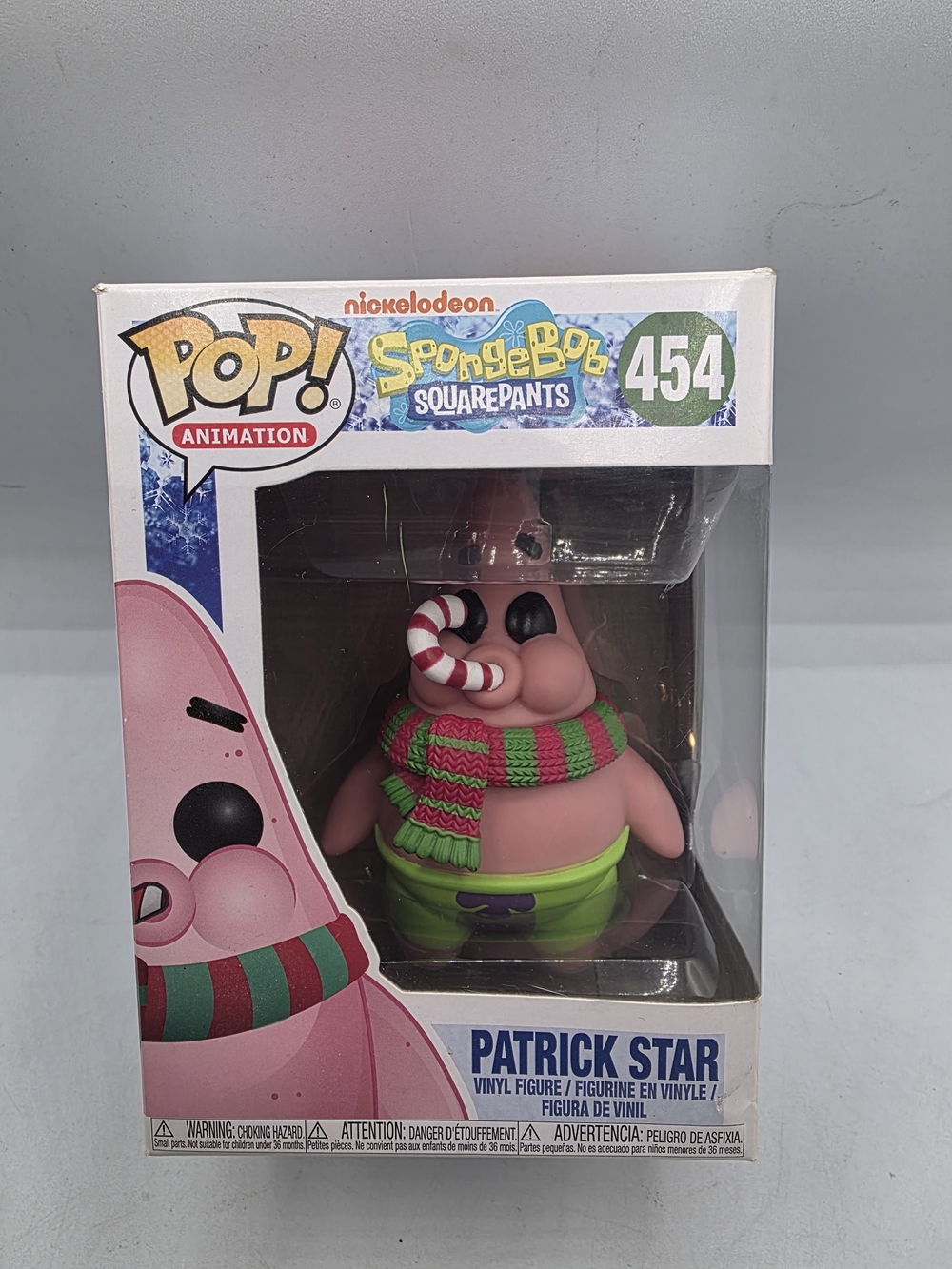 Patrick Star Pop #454 with Candy Cane Holiday Funko Pop 2018